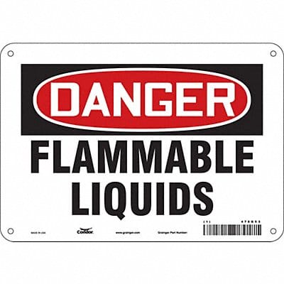 Danger Sign 7 in x 10 in Aluminum