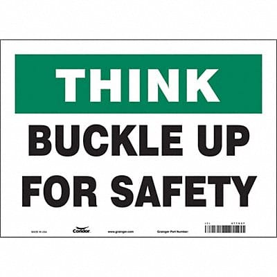 Safety Sign 10 inx14 in Vinyl