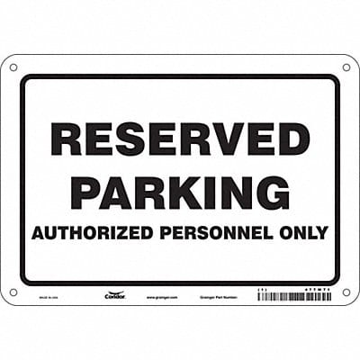 Reserved Parking Sign 7 x 10