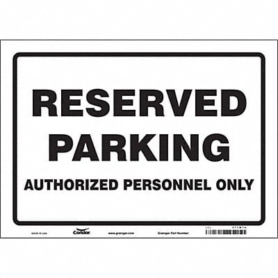 Reserved Parking Sign 10 x 14