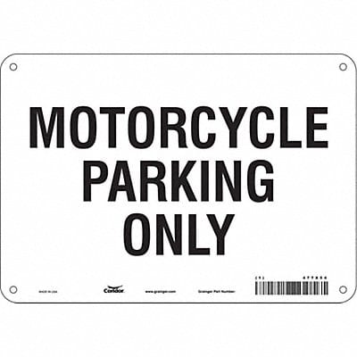 Motorcycle Parking Sign 7 x 10