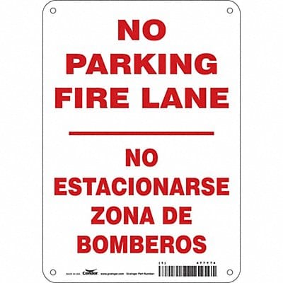 Fire Lane No Parking Sign 10 x 7