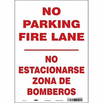 Fire Lane No Parking Sign 14 x 10