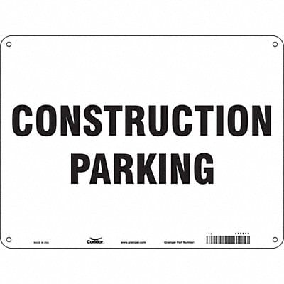 Construction Parking Sign 18 x 24
