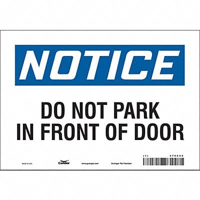 Safety Sign 7 inx10 in Vinyl