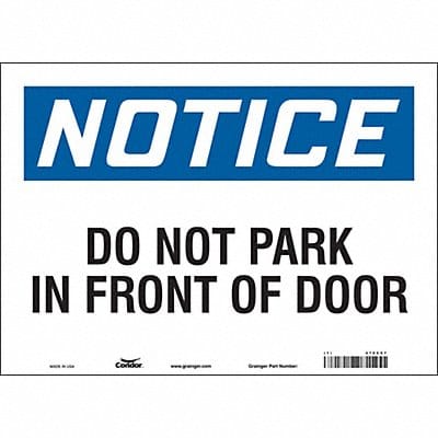 Safety Sign 10 inx14 in Vinyl