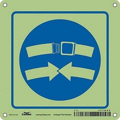 Safety Sign 6 inx6 in Polyethylene
