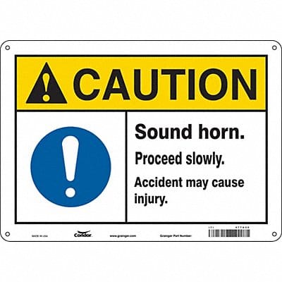 Safety Sign 7 in x 10 in Vinyl