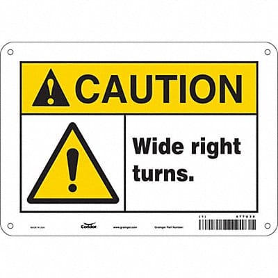 Traffic Sign 7 in x 10 in Aluminum