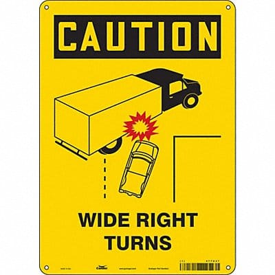 Safety Sign 14 inx10 in Polyethylene