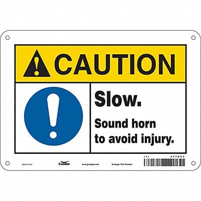 Traffic Sign 7 in x 10 in Aluminum