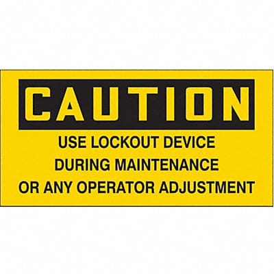 Safety Sign 2.25in x 4.5in Vinyl PK2