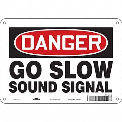 Safety Sign 7 in x 10 in Aluminum
