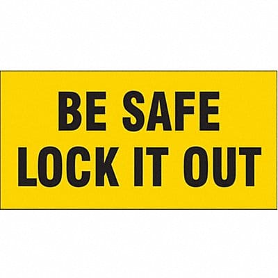 Safety Sign 2.25in x 4.5in Vinyl PK2