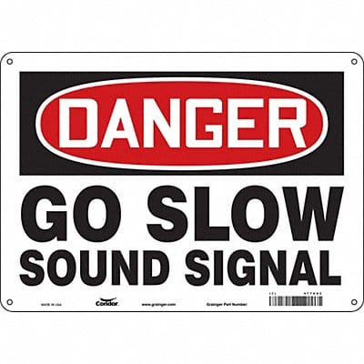 Safety Sign 10 in x 14 in Polyethylene