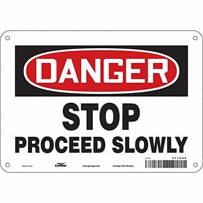 Traffic Sign 7 in x 10 in Aluminum