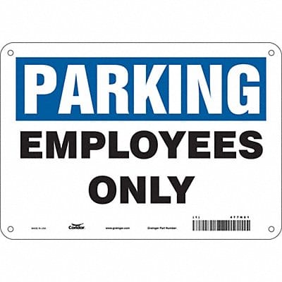 Employee Parking Sign 7 x 10
