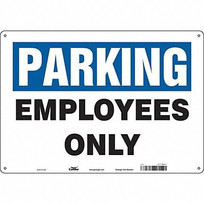 Employe Parking Sign 14 x 20