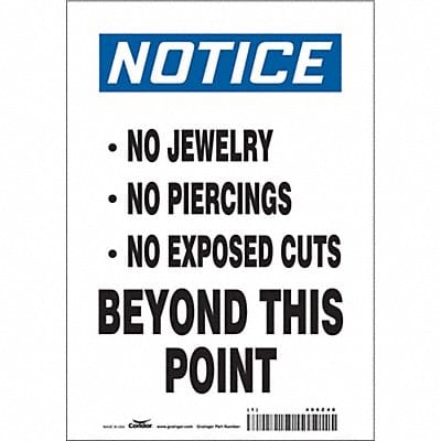 Safety Sign 10 inx7 in Polyethylene