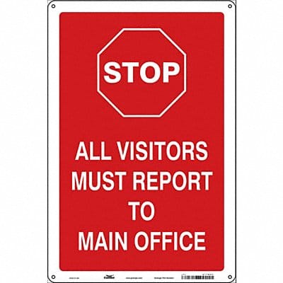 Safety Sign 18 in x 12 in Aluminum