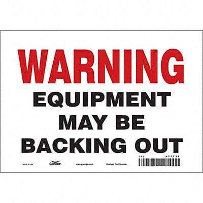 K1536 Safety Sign 7 in x 10 in Vinyl