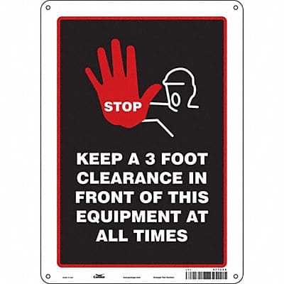 Safety Sign 14 in x 10 in Polyethylene