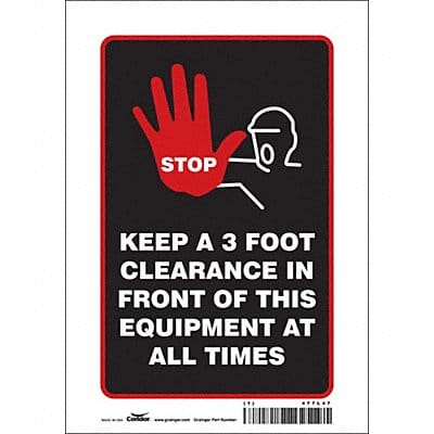 Safety Sign 10 inx7 in Vinyl