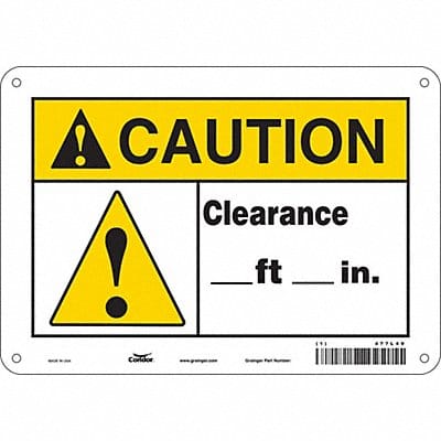 Traffic Sign 7 in x 10 in Aluminum