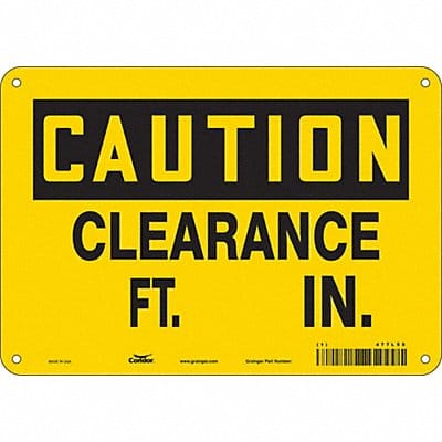 Traffic Sign 7 in x 10 in Aluminum