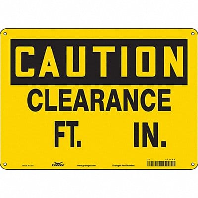 Safety Sign 10 inx14 in Polyethylene