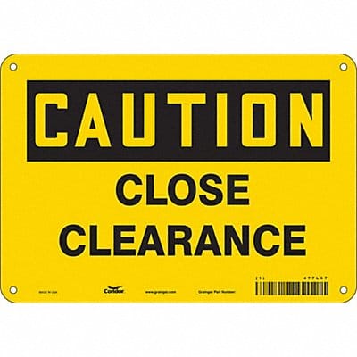 J6962 Safety Sign 7 in x 10 in Vinyl
