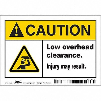 Safety Sign 3 1/2 inx5 in Vinyl