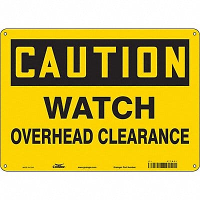 Safety Sign 10 in x 14 in Polyethylene