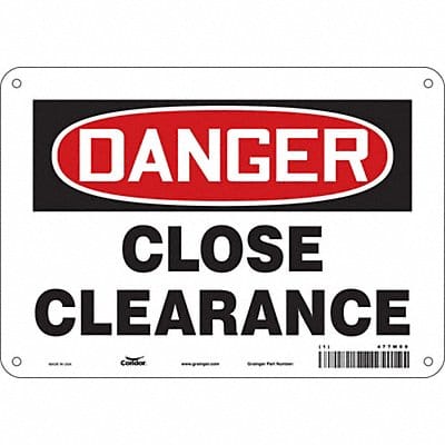 Safety Sign 7 in x 10 in Polyethylene