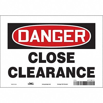 Safety Sign 7 in x 10 in Vinyl
