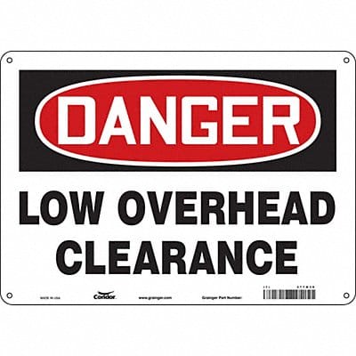 Safety Sign 10 in x 14 in Polyethylene