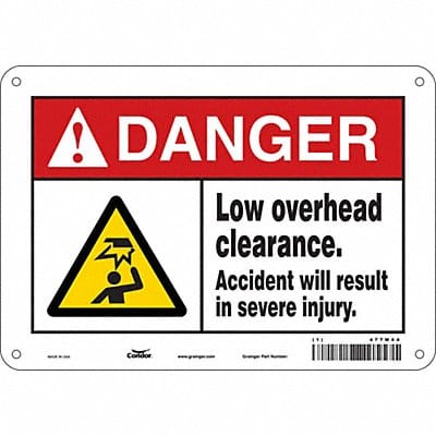Safety Sign 7 inx10 in Polyethylene