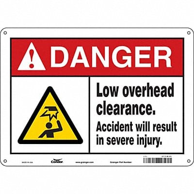 Safety Sign 10 in x 14 in Polyethylene