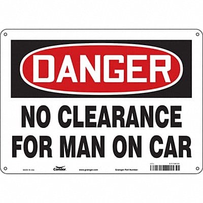 Safety Sign 10 in x 14 in Aluminum