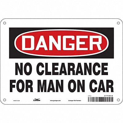 Safety Sign 7 in x 10 in Polyethylene