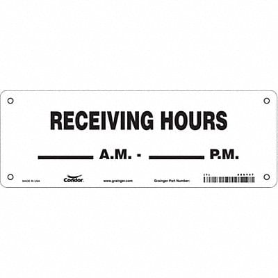Safety Sign 7 in x 20 in Polyethylene