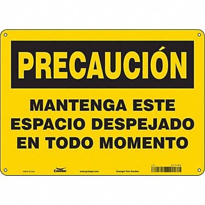 Safety Sign 10 in x 14 in Aluminum