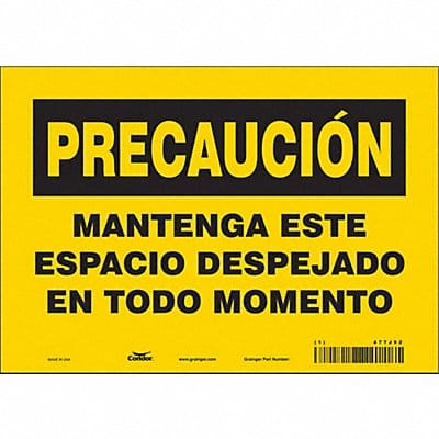 Safety Sign 7 in x 10 in Vinyl