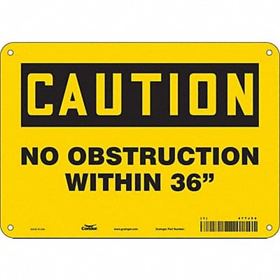 Safety Sign 7 in x 10 in Aluminum
