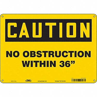 Safety Sign 10 in x 14 in Aluminum