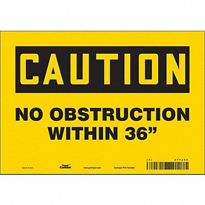 Safety Sign 7 in x 10 in Vinyl