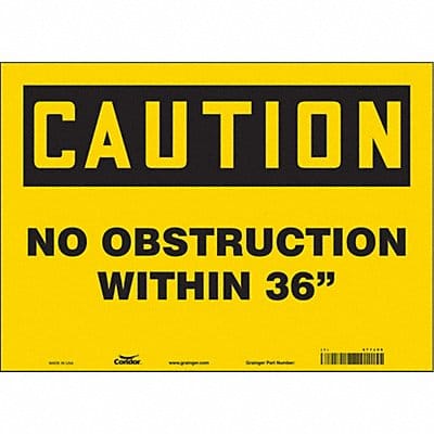 Safety Sign 10 in x 14 in Vinyl