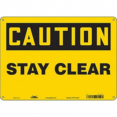Safety Sign 10 in x 14 in Polyethylene