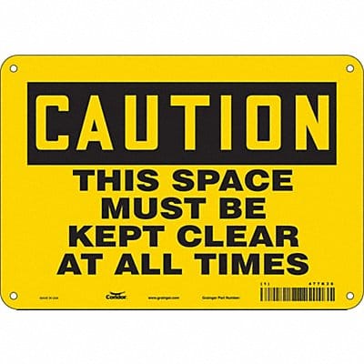 Safety Sign 7 in x 10 in Aluminum