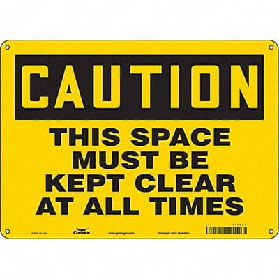 Safety Sign 10 in x 14 in Aluminum